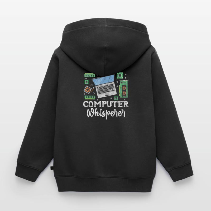 Computer Nerd PC Programmer Computer Science Gift Kids Premium Organic Zip-up Hoodie