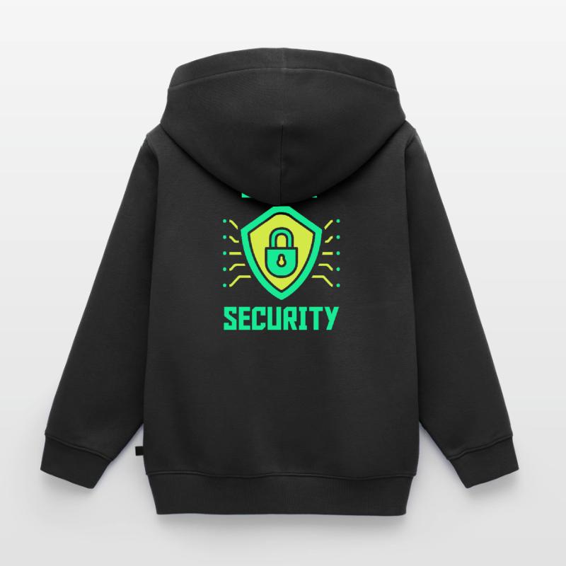 Cybersecurity IT Security Hacker Hack Hacking Kids Premium Organic Zip-up Hoodie