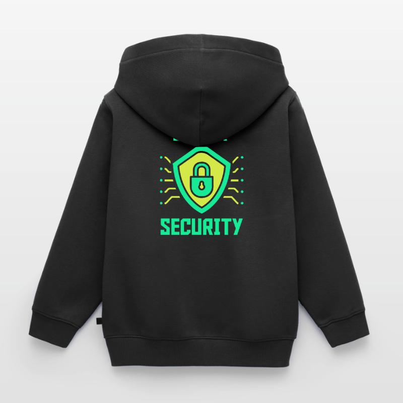 Cybersecurity IT Security Hacker Hack Hacking Kids Premium Organic Zip-up Hoodie