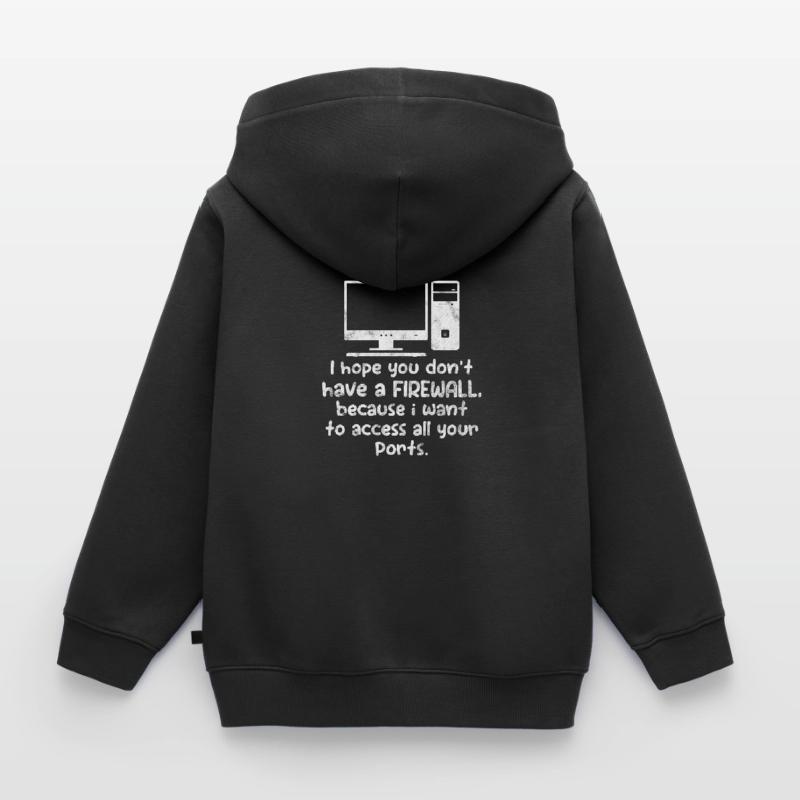 Computer Nerd PC Programmer Computer Science Gift Kids Premium Organic Zip-up Hoodie