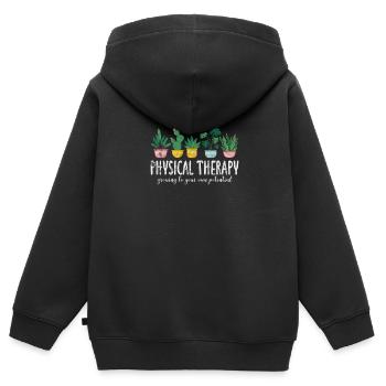 Physiothérapeute Physiothérapie Physio Cadeau - Sweat Premium à capuche zippé enfant bio - noir - Dos - AI Model Kid Male (0cm)