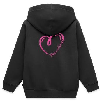 Physiothérapeute Physiothérapie Physio Cadeau - Sweat Premium à capuche zippé enfant bio - noir - Dos - AI Model Kid Male (0cm)