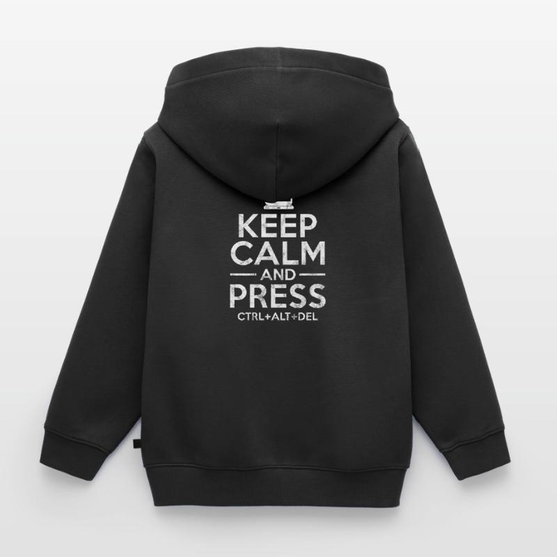 Computer Nerd PC Programmer Computer Science Gift Kids Premium Organic Zip-up Hoodie