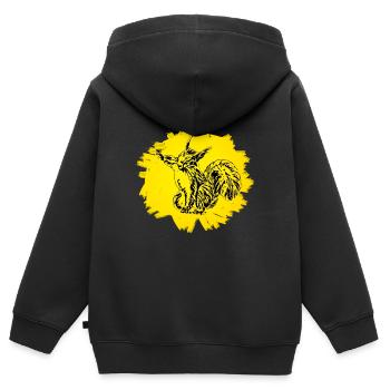 Eichhörnchen - Kinder Premium Organic Zip Hoodie - Schwarz - Hinten - AI Model Kid Male (0cm)