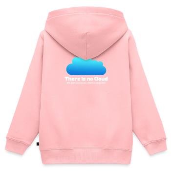 Ordinateur - Sweat Premium à capuche zippé enfant bio - rose - Dos - AI Model Kid Female (0cm)