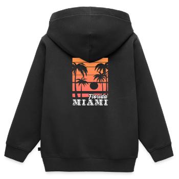 Miami - Sweat Premium à capuche zippé enfant bio - noir - Dos - AI Model Kid Male (0cm)