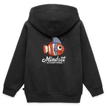 Motivation Motivieren Karriere Spruch Geschenk - Kinder Premium Organic Zip Hoodie - Schwarz - Hinten - AI Model Kid Male (0cm)