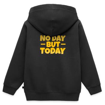 Motivation - Kids Premium Organic Zip-up Hoodie - black - Back - AI Model Kid Male (0cm)
