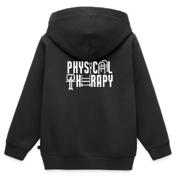 Physiotherapeut - Kinder Premium Organic Zip Hoodie - Schwarz - Hinten - AI Model Kid Male (0cm)