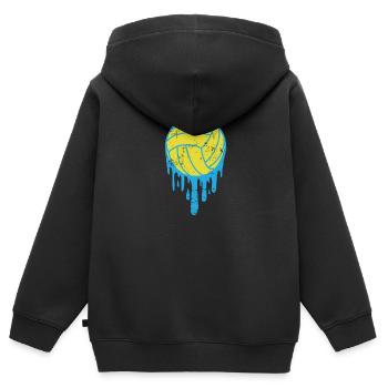 Water Polo Hobby Ball Sports Piscine aquatique - Sweat Premium à capuche zippé enfant bio - noir - Dos - AI Model Kid Male (0cm)