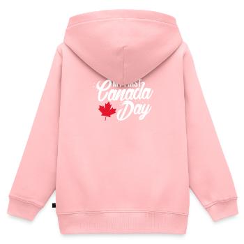 Canada - Sweat Premium à capuche zippé enfant bio - rose - Dos - AI Model Kid Female (0cm)