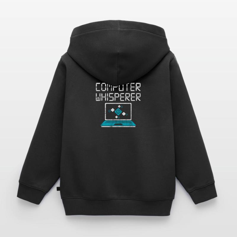 Computer Nerd PC Programmer Computer Science Gift Kids Premium Organic Zip-up Hoodie