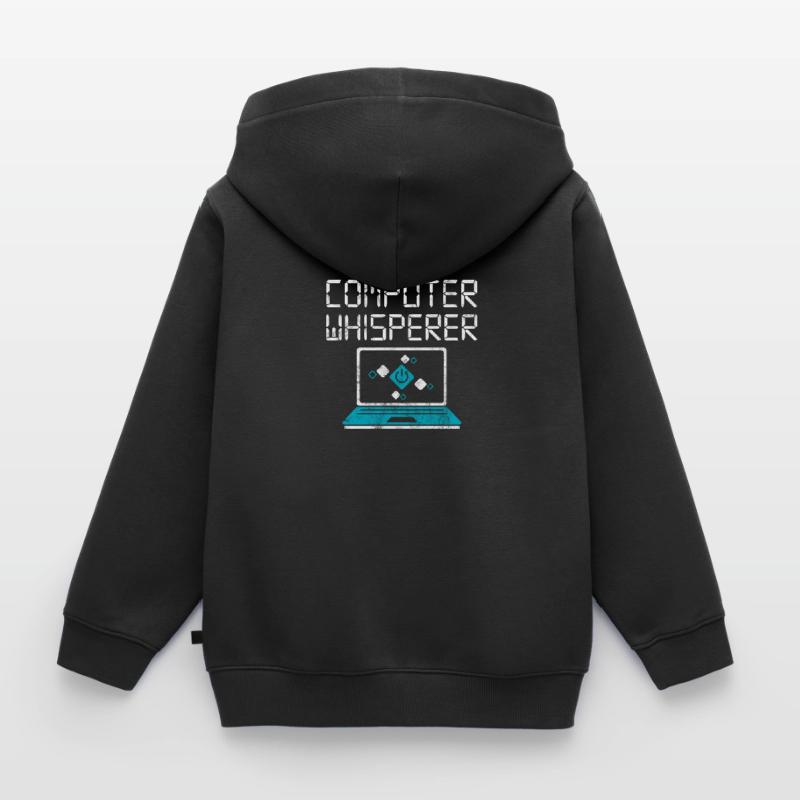 Computer Nerd PC Programmer Computer Science Gift Kids Premium Organic Zip-up Hoodie