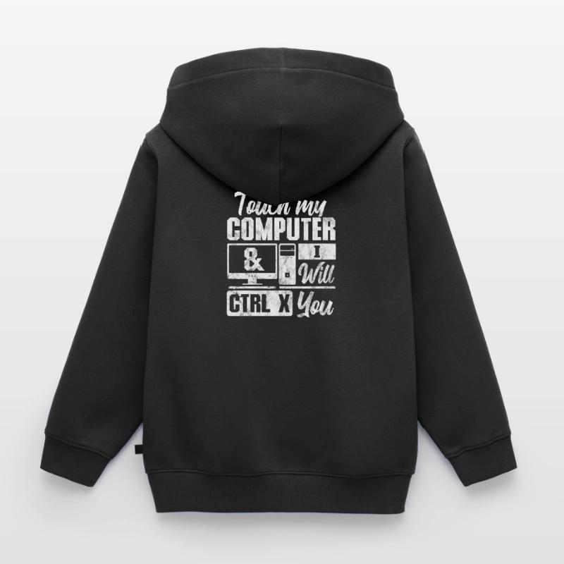 Computer Nerd PC Programmer Computer Science Gift Kids Premium Organic Zip-up Hoodie
