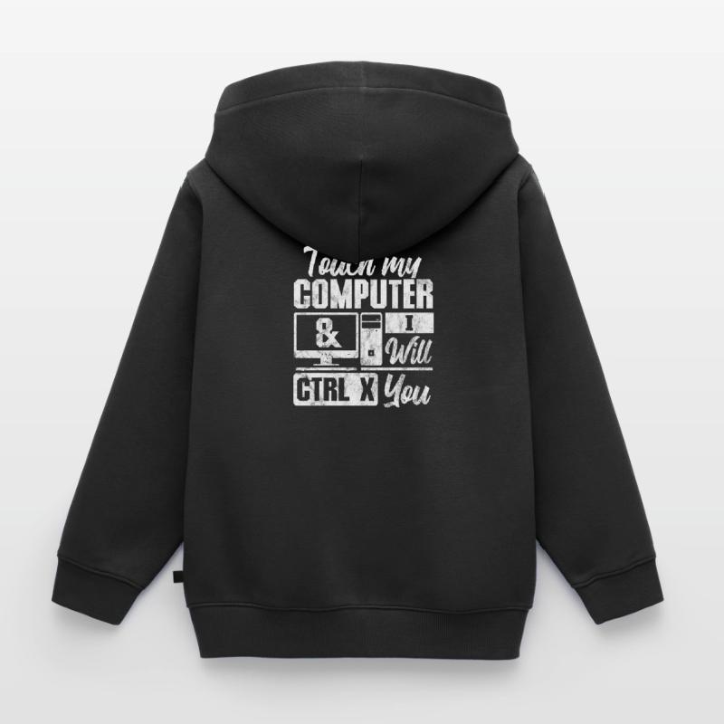 Computer Nerd PC Programmer Computer Science Gift Kids Premium Organic Zip-up Hoodie
