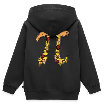 Pi zza Math Pizza-Fan - Kinder Premium Organic Zip Hoodie - Schwarz - Hinten - AI Model Kid Male (0cm)