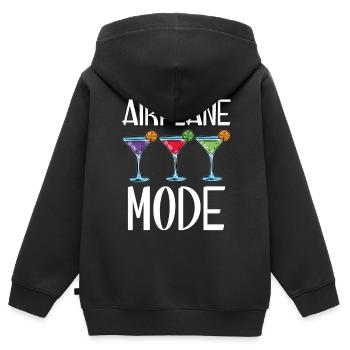 8 Airplane Mode copy - Kinder Premium Organic Zip Hoodie - Schwarz - Hinten - AI Model Kid Male (0cm)