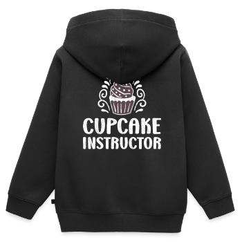 Cupcake Instructor - Kinder Premium Organic Zip Hoodie - Schwarz - Hinten - AI Model Kid Male (0cm)