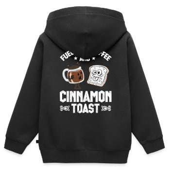 Fueled By Coffee - Kids Premium Organic Zip-up Hoodie - black - Back - AI Model Kid Male (0cm)