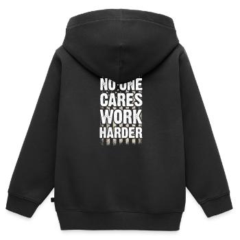 Motivation - Kids Premium Organic Zip-up Hoodie - black - Back - AI Model Kid Male (0cm)