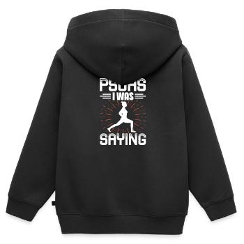 Kinésithérapeute - Sweat Premium à capuche zippé enfant bio - noir - Dos - AI Model Kid Male (0cm)