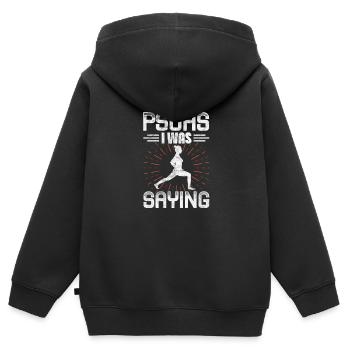 Physiothérapeute Physiothérapie Physio Cadeau - Sweat Premium à capuche zippé enfant bio - noir - Dos - AI Model Kid Male (0cm)