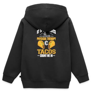 Physiotherapeut - Kinder Premium Organic Zip Hoodie - Schwarz - Hinten - AI Model Kid Male (0cm)