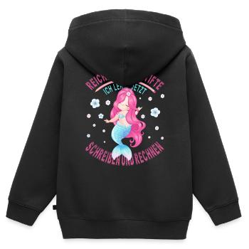 Einschulung Erstklässler Erster Schultag Lernen - Kinder Premium Organic Zip Hoodie - Schwarz - Hinten - AI Model Kid Male (0cm)