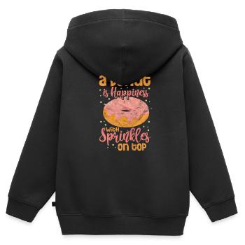 Donut - Kinder Premium Organic Zip Hoodie - Schwarz - Hinten - AI Model Kid Male (0cm)