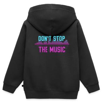 Disc Jockey DJ Rave Synthétiseur Cadeau CD Mixer - Sweat Premium à capuche zippé enfant bio - noir - Dos - AI Model Kid Male (0cm)