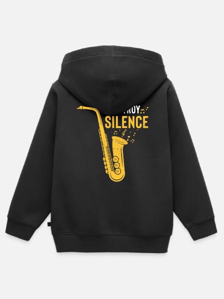 Jazz - Kinder Premium Organic Zip Hoodie - Schwarz