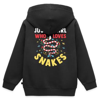 Snake - Kids Premium Organic Zip-up Hoodie - black - Back - AI Model Kid Male (0cm)