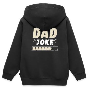 Papa Blague Papa Blague Blague Père - Sweat Premium à capuche zippé enfant bio - noir - Dos - AI Model Kid Male (0cm)