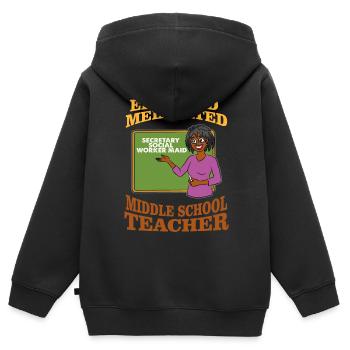 Professeur formé du collège Melanierten - Sweat Premium à capuche zippé enfant bio - noir - Dos - AI Model Kid Male (0cm)