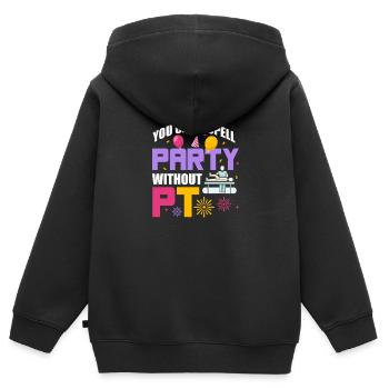 Physiotherapeut - Kinder Premium Organic Zip Hoodie - Schwarz - Hinten - AI Model Kid Male (0cm)
