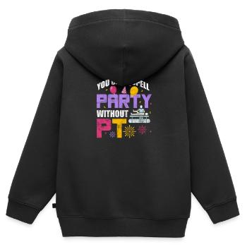Physiothérapeute Physiothérapie Physio Cadeau - Sweat Premium à capuche zippé enfant bio - noir - Dos - AI Model Kid Male (0cm)