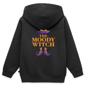 Die launische Hexe - Kinder Premium Organic Zip Hoodie - Schwarz - Hinten - AI Model Kid Male (0cm)
