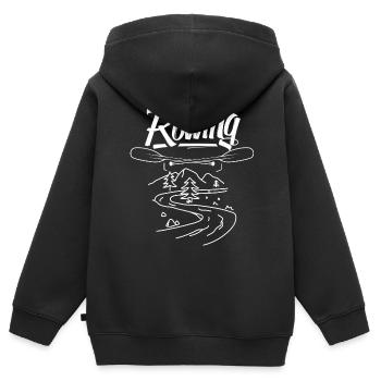Aviron Aviron Aviron Bateau Aviron - Sweat Premium à capuche zippé enfant bio - noir - Dos - AI Model Kid Male (0cm)