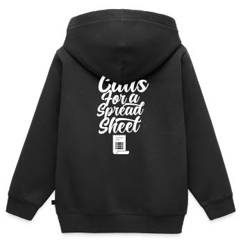 This Requires A Spreadsheet Table Accountant - Kids Premium Organic Zip-up Hoodie - black - Back - AI Model Kid Male (0cm)