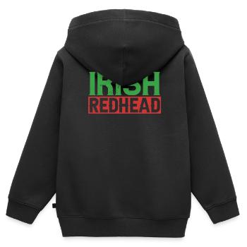Irish Redhead Irish Irish Ireland Gaelic - Kids Premium Organic Zip-up Hoodie - black - Back - AI Model Kid Male (0cm)