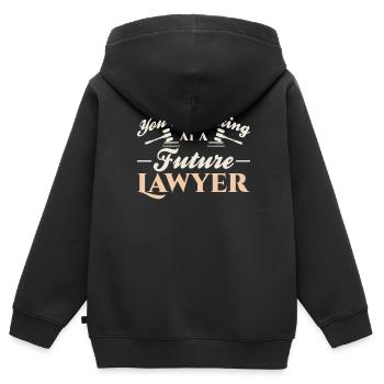 Sie Haben Einen Zukünftigen Anwalt Vor Sich Jurist - Kinder Premium Organic Zip Hoodie - Schwarz - Hinten - AI Model Kid Male (0cm)