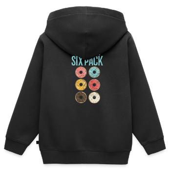 Donut Fitness - Sweat Premium à capuche zippé enfant bio - noir - Dos - AI Model Kid Male (0cm)