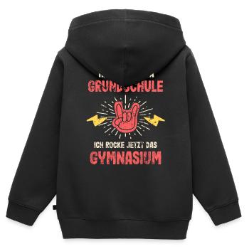 Hasta La Vista Grundschule 5. Klasse Gymnasium - Kinder Premium Organic Zip Hoodie - Schwarz - Hinten - AI Model Kid Male (0cm)