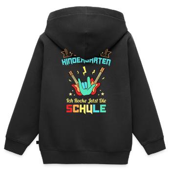 Hasta La Vista Abschluss Kindergarten 1. Klasse - Kinder Premium Organic Zip Hoodie - Schwarz - Hinten - AI Model Kid Male (0cm)