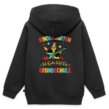 1. Klasse Hasta La Vista Abschluss Kindergarten - Kinder Premium Organic Zip Hoodie - Schwarz - Hinten - AI Model Kid Male (0cm)