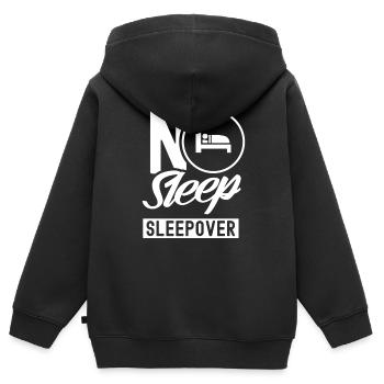 Pas de sommeil Nuitée Douce Nuitée Fête - Sweat Premium à capuche zippé enfant bio - noir - Dos - AI Model Kid Male (0cm)