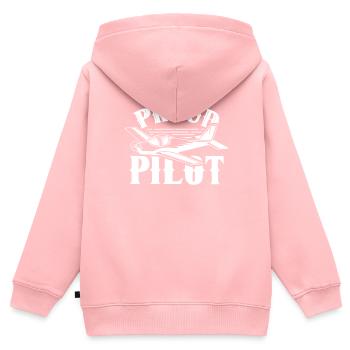 Proud Pilot Small Aircraft Jet Light Aircraft - Kids Premium Organic Zip-up Hoodie - rose - Back - AI Model Kid Female (0cm)