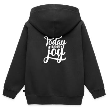 Motivation - Kids Premium Organic Zip-up Hoodie - black - Back - AI Model Kid Male (0cm)