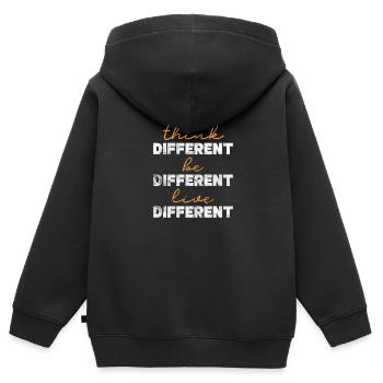 Motivation Motivieren Karriere Spruch Geschenk - Kinder Premium Organic Zip Hoodie - Schwarz - Hinten - AI Model Kid Male (0cm)