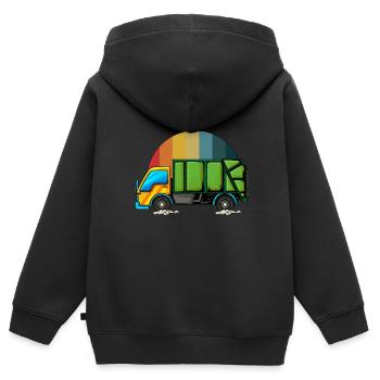 Müllmann Geschenk Müll Müllabfuhr Abfall Beruf - Kinder Premium Organic Zip Hoodie - Schwarz - Hinten - AI Model Kid Male (0cm)
